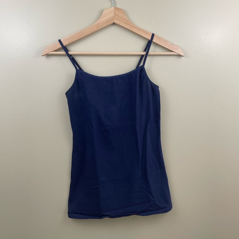 3 for $12 Navy Blue Cami with Adjustable Straps & Built-In Bra